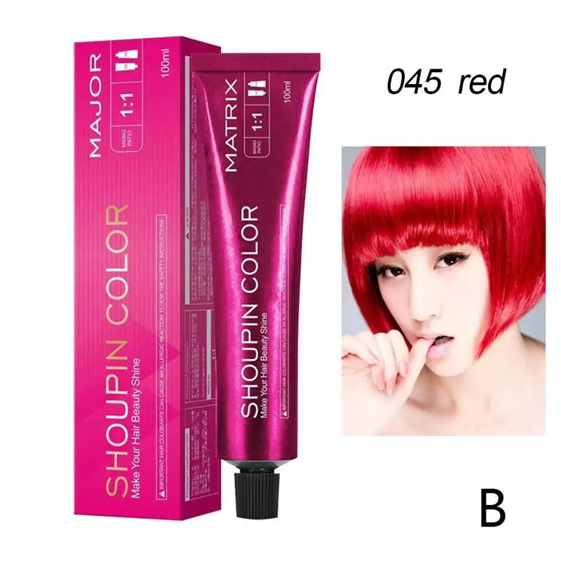 100ml Hair Dye Cream Mild Safe Hair Coloring Shampoo Styling Tool Lasting Semi-permanent Red Blue White Tinte De Pelo  All Hair