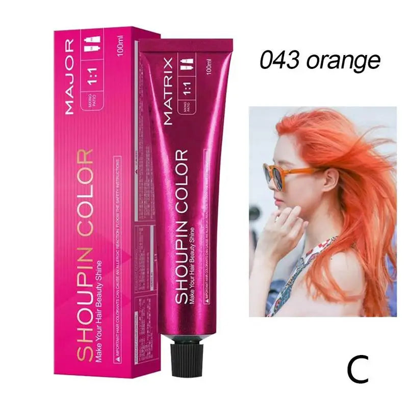 100ml Hair Dye Cream Mild Safe Hair Coloring Shampoo Styling Tool Lasting Semi-permanent Red Blue White Tinte De Pelo  All Hair