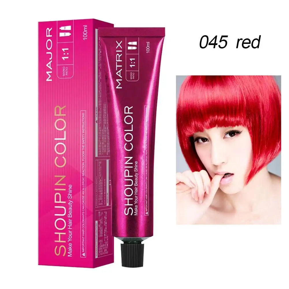 100ml Hair Dye Cream Mild Safe Hair Coloring Shampoo Styling Tool Lasting Semi-permanent Red Blue White Tinte De Pelo  All Hair