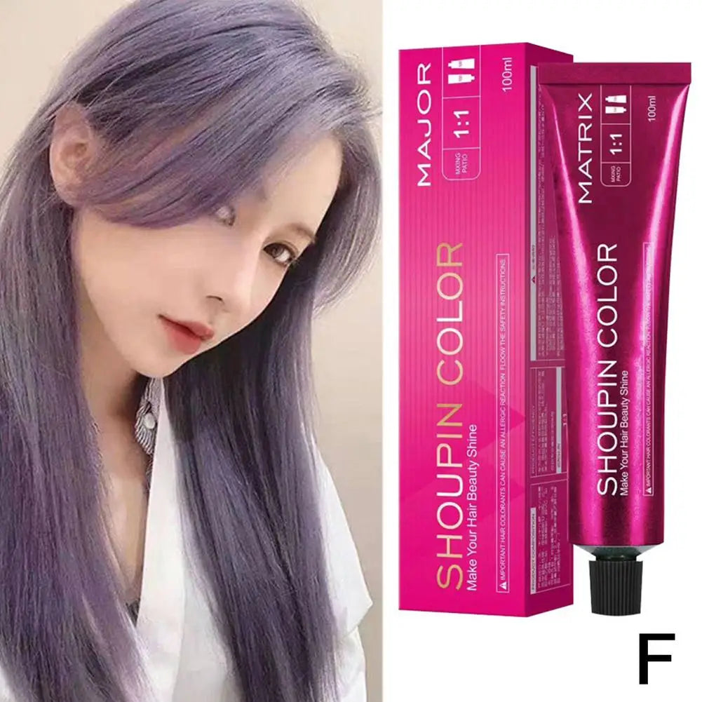 100ml Hair Dye Cream Mild Safe Hair Coloring Shampoo Styling Tool Lasting Semi-permanent Red Blue White Tinte De Pelo  All Hair