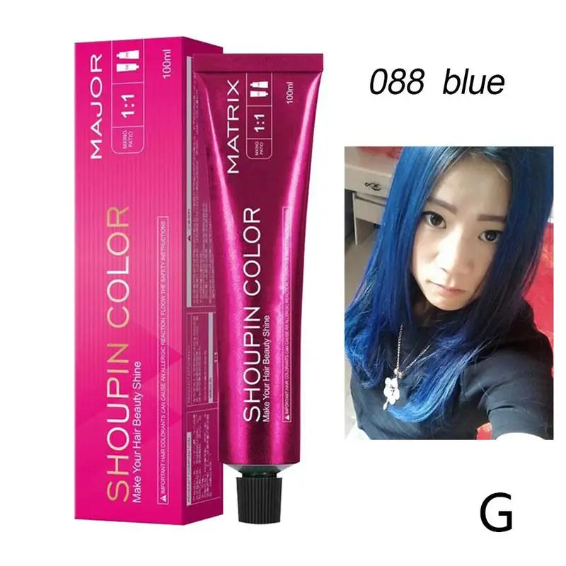 100ml Hair Dye Cream Mild Safe Hair Coloring Shampoo Styling Tool Lasting Semi-permanent Red Blue White Tinte De Pelo  All Hair