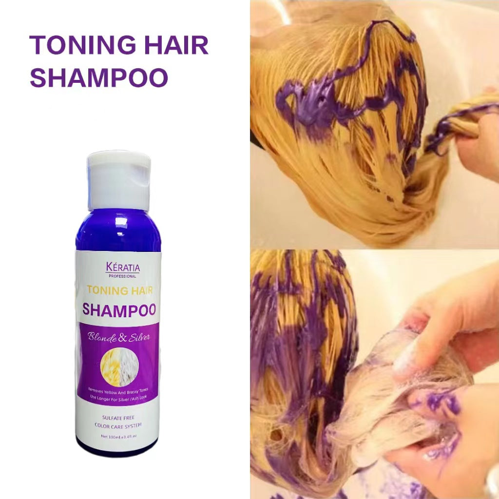 Toning Hair Shampooo, Balancing Blonde & Silver Shampoo, Natural Herbal Purple Shampoo