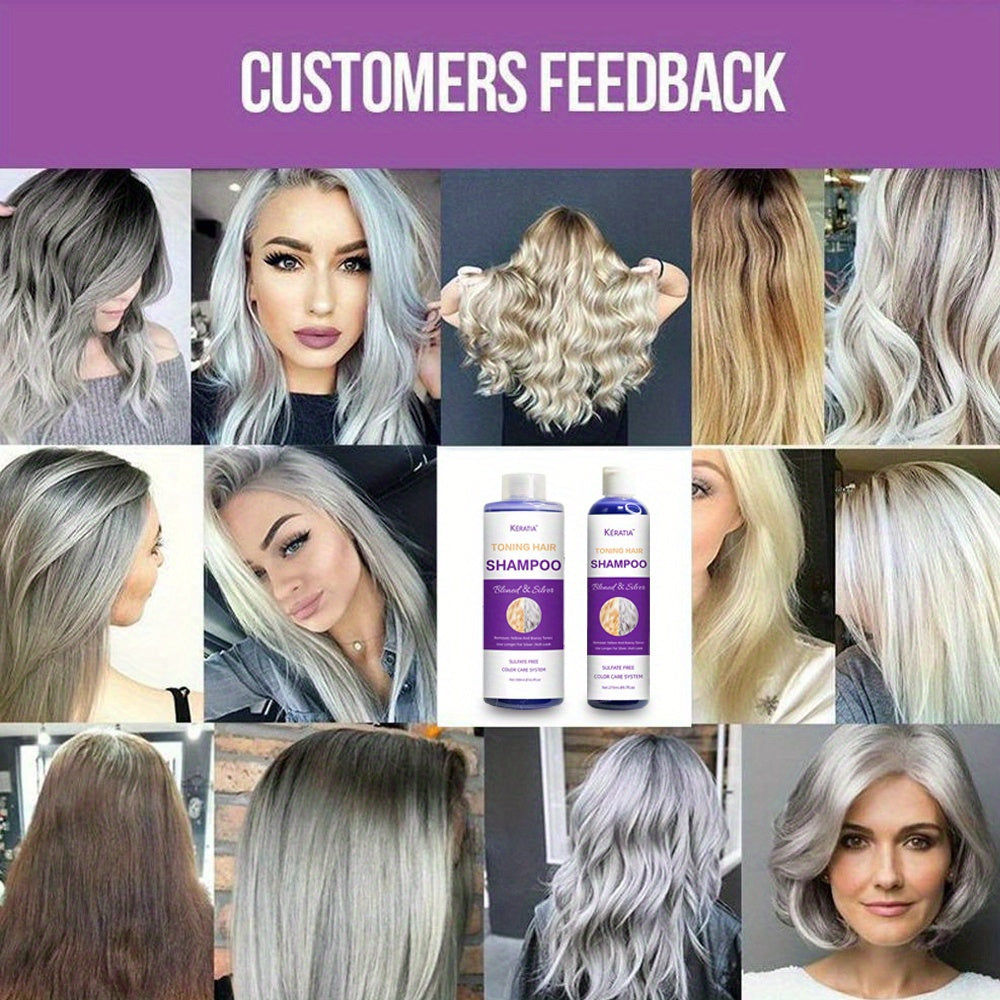 Toning Hair Shampooo, Balancing Blonde & Silver Shampoo, Natural Herbal Purple Shampoo