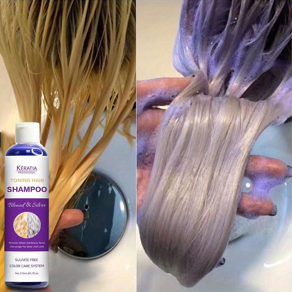 Toning Hair Shampooo, Balancing Blonde & Silver Shampoo, Natural Herbal Purple Shampoo