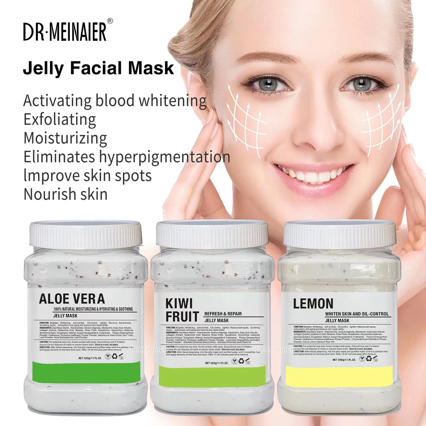 DIY Spa Whitening Rose Gold Peel Off Modeling Skincare Facial Soft Hydro Jelly Mask Powder Beauty products esthetician supplies