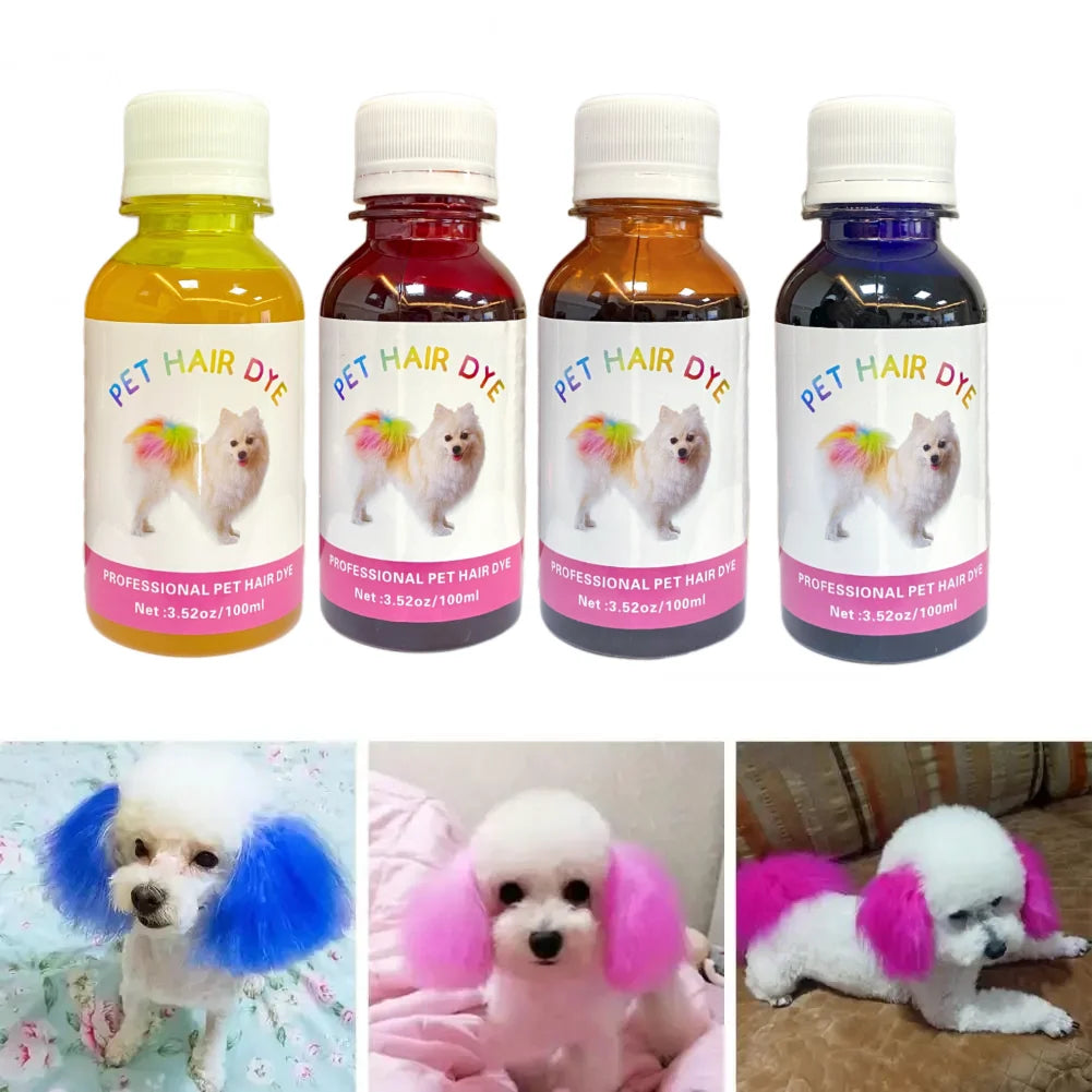 100ml Private Label Dog hair dye pet hair dye cream safety Pet grooming hair dye color