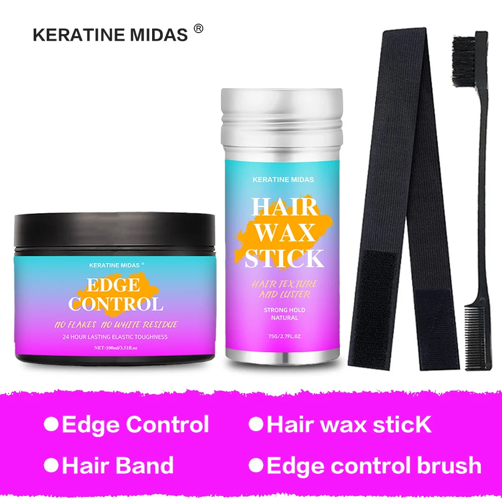 Wigs Strong Hold Non-greasy Edge Control Wax Hair Wax Stick Bundle Set  for Fly Away & Edge