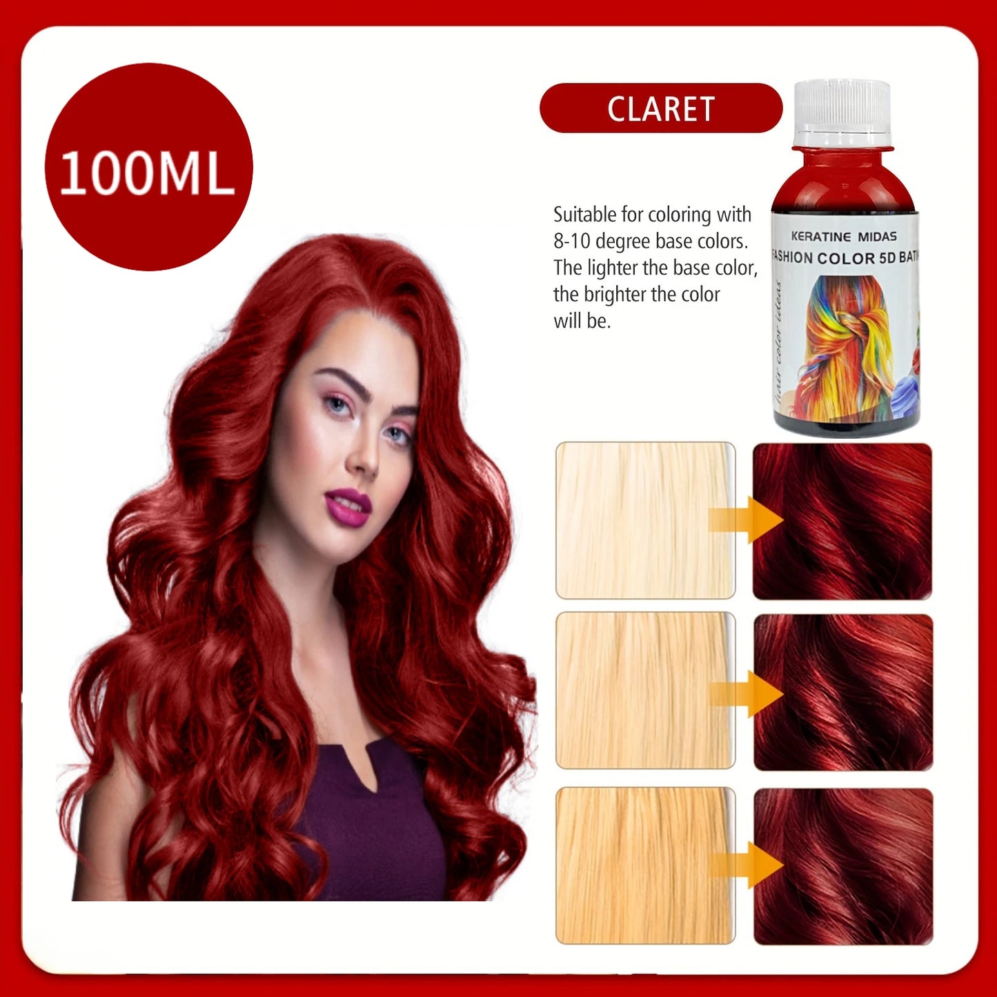 Hot Selling Factory Direct Supply 100ML Hair Color Manicure Dyeing Hair Ammonia-Free  While Caring