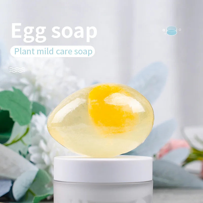 egg Soap nourishes whitening brightens  makes skin smooth and soft