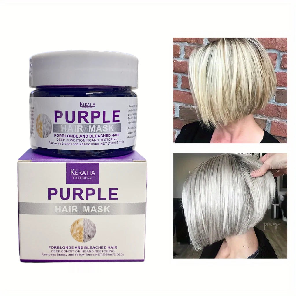 OEM Removes Yellow Brassy Tones Cream Hair Care Products Natural Cruelty Free Purple hair mask