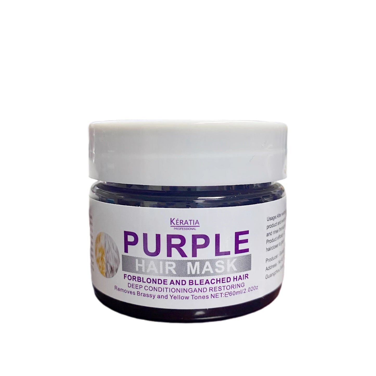 OEM Removes Yellow Brassy Tones Cream Hair Care Products Natural Cruelty Free Purple hair mask